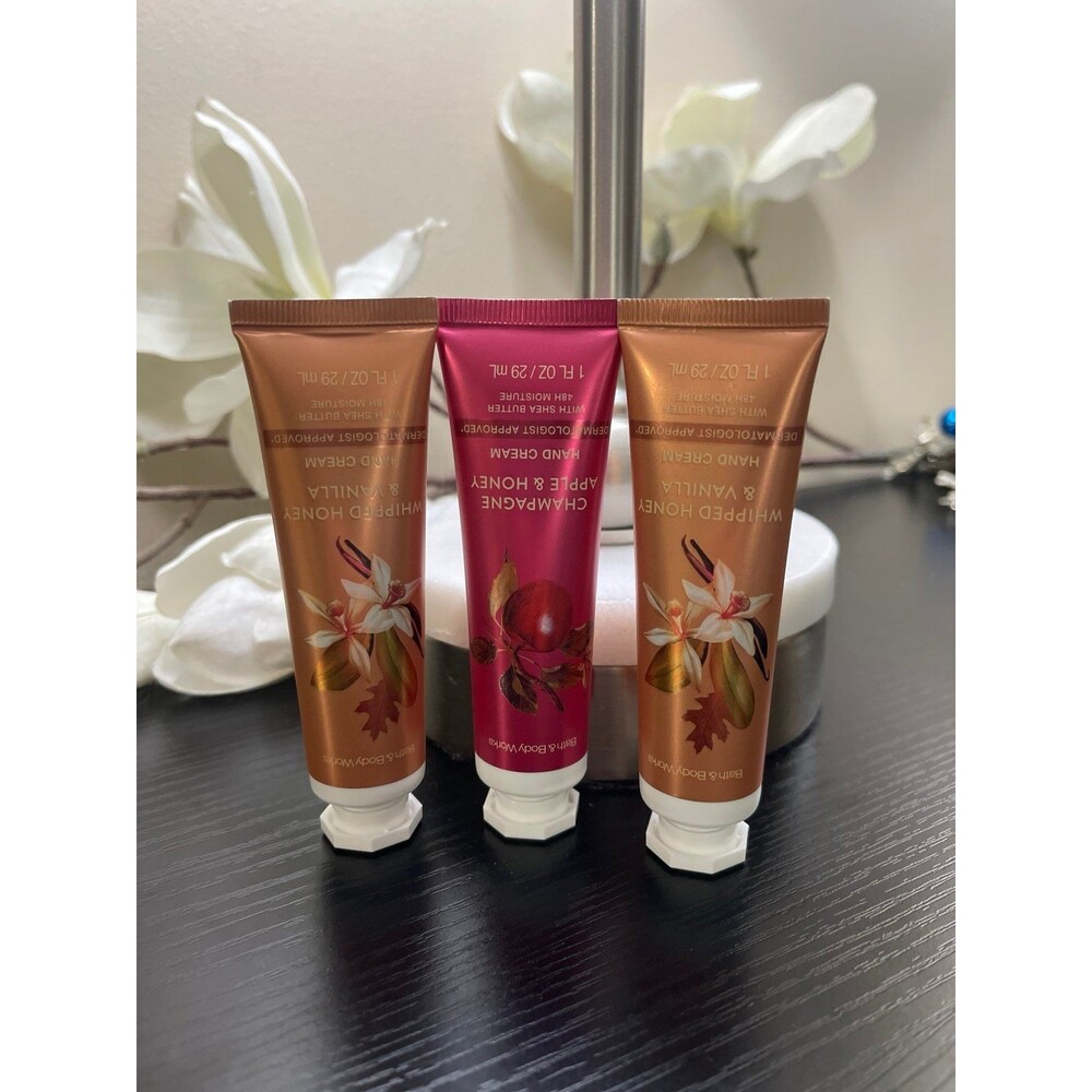 Bath & Body Works Hand Cream Trio - Champagne Apple; Whipped Honey Vanilla